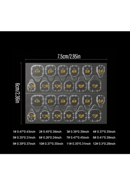3 Sayfa Toplam 72 Adet Tırnak Yapıştırıcı Bant modelleri