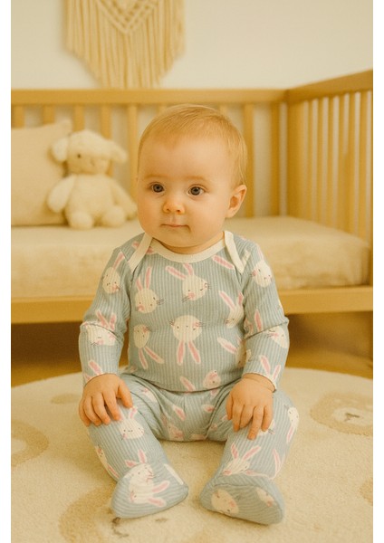 Tavşan Desenli Ikili Takım