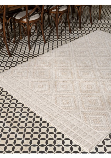 Geometrik Desenli Makine Halısı – Bej | Salon, Mutfak, Yolluk, Yatak Odası, Oturma Odası – Nmd-03 Nmd-03 fiyatları