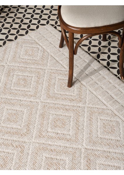 Geometrik Desenli Makine Halısı – Bej | Salon, Mutfak, Yolluk, Yatak Odası, Oturma Odası – Nmd-03 Nmd-03 modelleri
