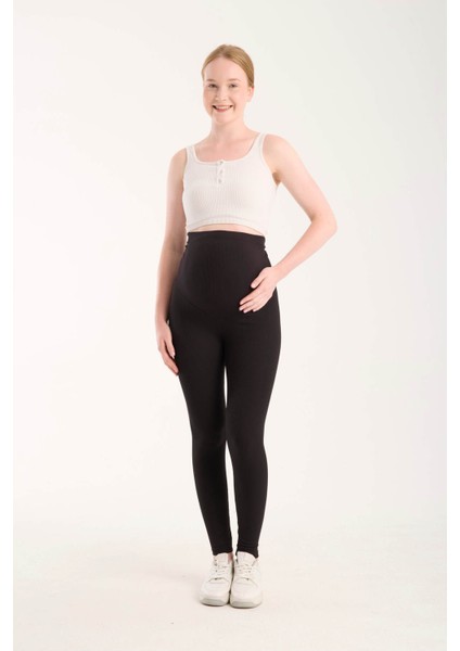 Fitilli Kumaş Ayarlanabilir Yüksek Bel Esnek Toparlayıcı ve Sıkılaştırıcı Hamile Tayt fırsatları