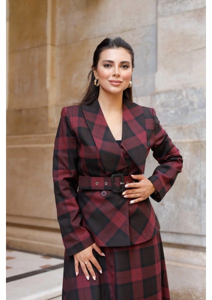 Kemer Detay Ekose Poliviskon Etekli Takım Mürdüm