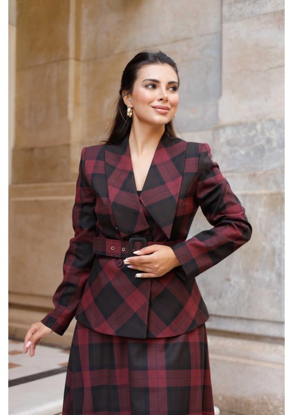 Kemer Detay Ekose Poliviskon Etekli Takım Mürdüm indirimleri