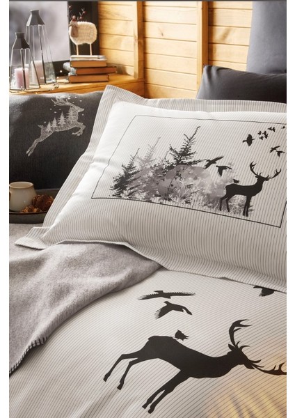 Ranforce Çift Kişilik Nevresim Takımı Naturaleza Gri (Özel) modelleri