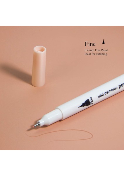 24 Renk Çift Taraflı Dual Tip Brush Pens Fırça Uçlu & Fineliner Sanat Kalemi modelleri