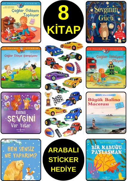 Arabalı Sticker Hediyeli - Okul Öncesi Resimli Kitaplar - Sevginin Gücü - Ben Sensiz Ne Yaparım ?