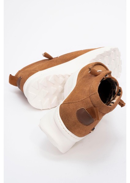 Bağcıklı Kadın Spor Ayakkabı TABA SÜET