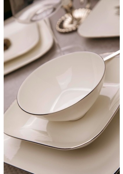 BNMNS24Y2530 Bone Minas 24 Parça 6 Kişilik Yemek Takımı Platin modelleri