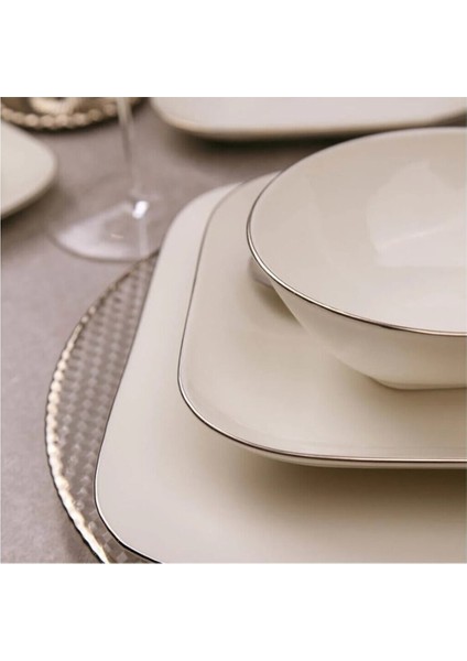 BNMNS24Y2530 Bone Minas 24 Parça 6 Kişilik Yemek Takımı Platin fırsatları