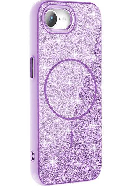 Apple iPhone 16E Uyumlu Magsafe Özellikli Okso Kapak Derin Mor modelleri