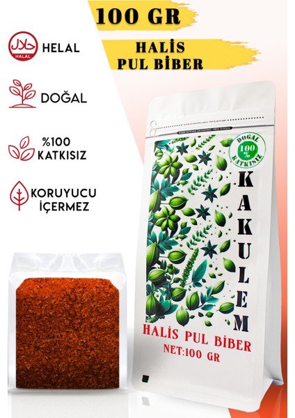 Sertifikalı Güneşte Kurutulmuş Orta Acı Pul Biber 100 gr