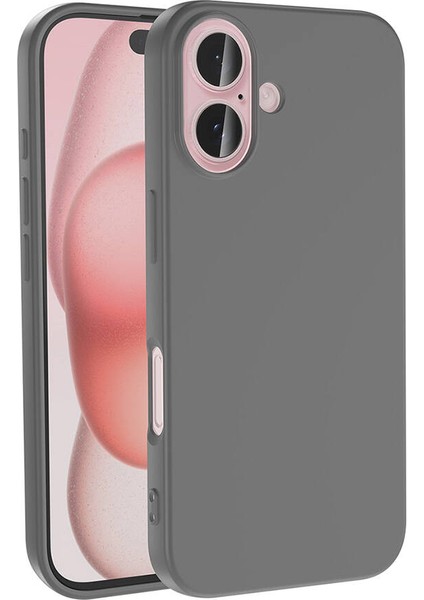 Apple iPhone 16 Plus Uyumlu Lsr Lansman Kapak Titanyum Gri