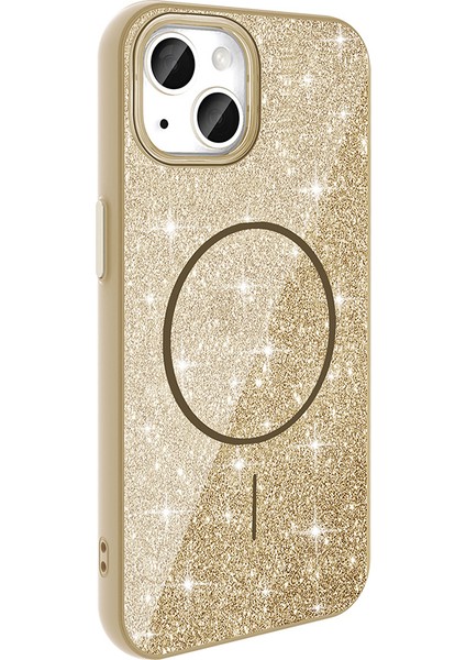 Apple iPhone 15 Plus Uyumlu Magsafe Özellikli Okso Kapak Gold fiyatları