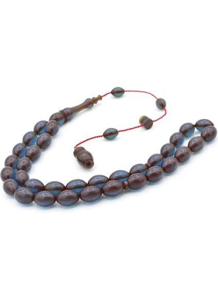 Hikmet Al Said Imzalı Beyzi Kesim Lacivert Ateş Kehribar Tesbih fiyatları