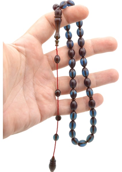 Hikmet Al Said Imzalı Beyzi Kesim Lacivert Ateş Kehribar Tesbih fırsatları