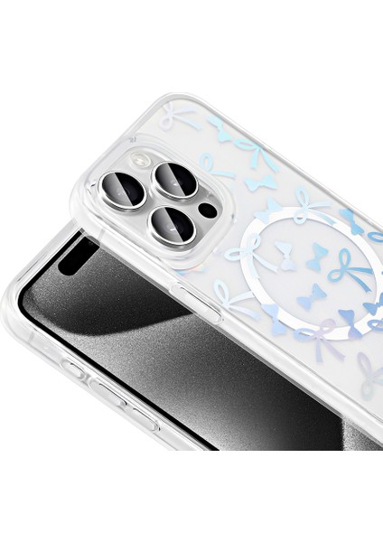 Apple iPhone 15 Pro Uyumlu Magsafe Özellikli Folk Kapak Fiyonk modelleri