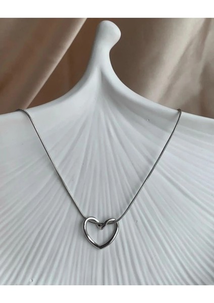 Çelik Düğüm Kalp Kolye