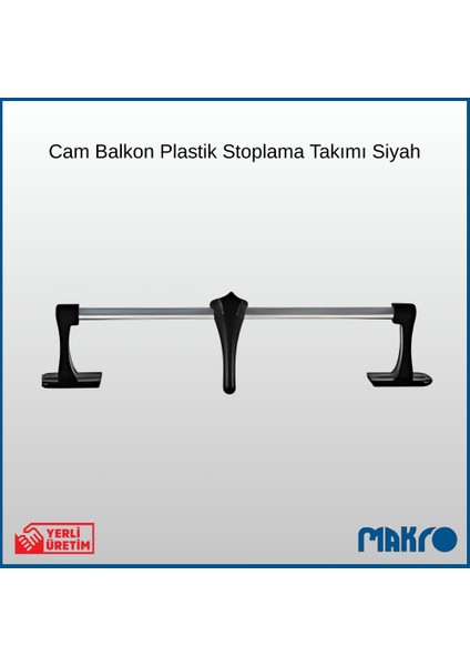 Cam Balkon Stop Takımı Cam Sabitleme Plastik Aparat Stoplamaları