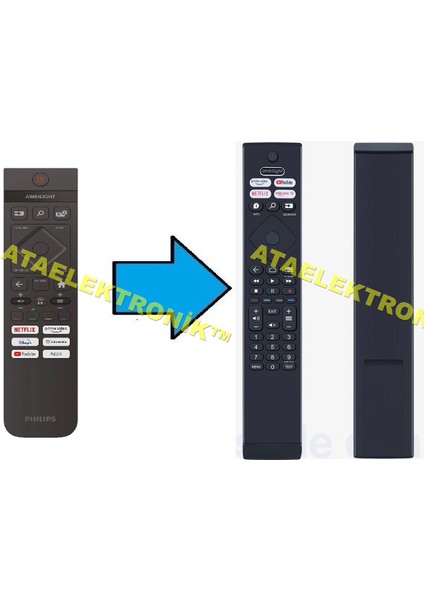 Yeni Nesil OLED Tv Phılıps 32PHS6009 Yerine Uyacak Ambilight OLED Tv Kumandası - Ses Komutsuz