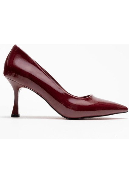 Kadın Stiletto Ayakkabı; Bordo Rugan fiyatları