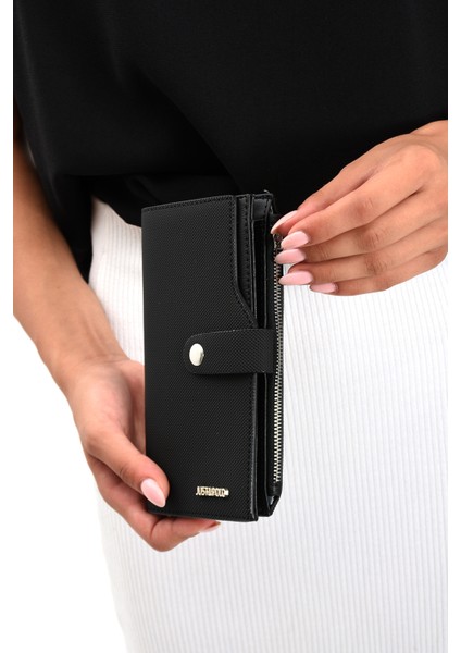 Orijinal Just Polo Bozuk Para Fermuarlı Dikey Çok Bölmeli Kadın Cüzdanı El Pörtföyü 19*10 cm fırsatları