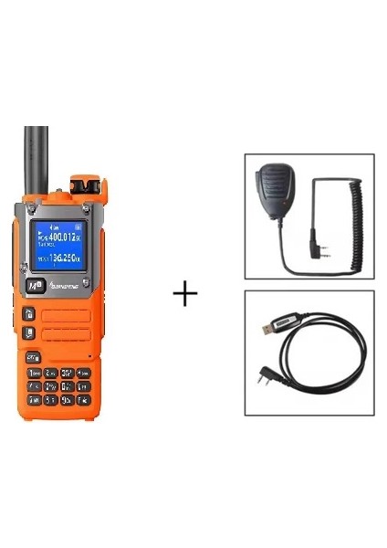 Kaiitesi ile Quansheng Uv-K6 El Telsizi Tkstar Mayk-Program Kablo Paket Turuncu