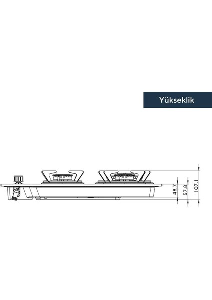 Ko 40 Tshdf Siyah Setüstü Ankastre Cam Ocak Oval modelleri