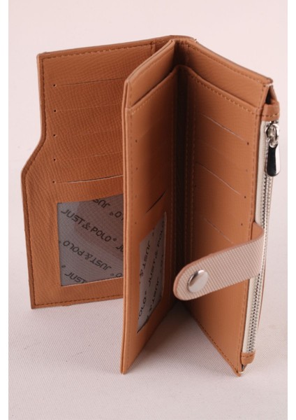 Orijinal Just Polo Bozuk Para Fermuarlı Dikey Çok Bölmeli Kadın Cüzdanı El Pörtföyü 19*10 cm modelleri