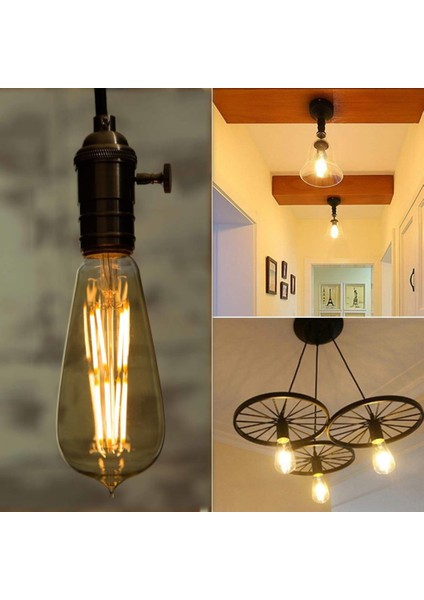 4W Dim Rustik LED Ampul Sarı Işık Armut Edison Ampul 10 Adet indirimleri