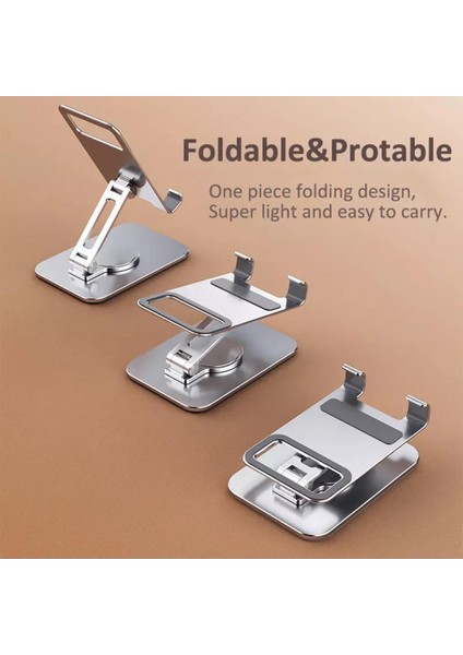 Katlanabilir Metal Telefon ve Tablet Standı – Hafif ve Taşınabilir Masaüstü Tutucu