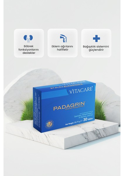 Padagrin – 30 Tablet | Quercetin, Bitkisel Ekstreler, Vitaminler & Demir Içeren Takviye Edici Gıda fiyatları