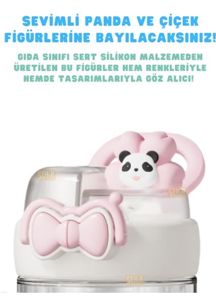 580ML Yeni Koleksiyon Sevimli Hayvanlar Süslü Pipetli/pipetsiz Boyun Askılı Tritan Çocuk Matarası fiyatları