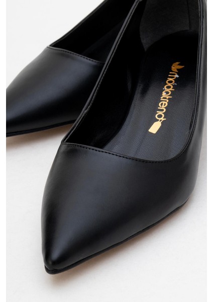 Kadın Topuklu Ayakkabı Siyah Cilt modelleri