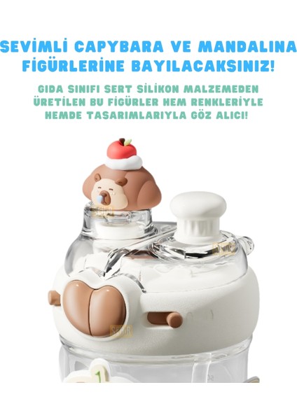 580ML Yeni Koleksiyon Sevimli Hayvanlar Süslü Pipetli/pipetsiz Boyun Askılı Tritan Çocuk Matarası fırsatları