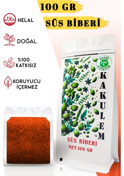 Sertifikalı Güneşte Kurutulmuş Çok Acı Süs Biber Pul Biber 100 gr