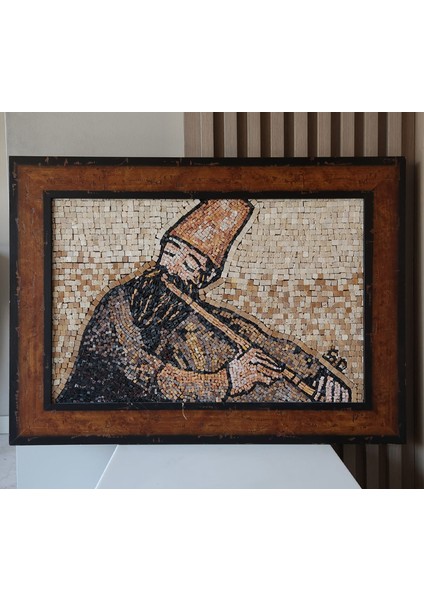 Neyzen & Mevlevi Mozaik Taş Tablo