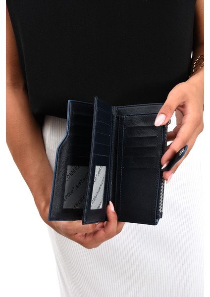 Orijinal Just Polo Bozuk Para Fermuarlı Dikey Çok Bölmeli Kadın Cüzdanı El Pörtföyü 19*10 cm modelleri