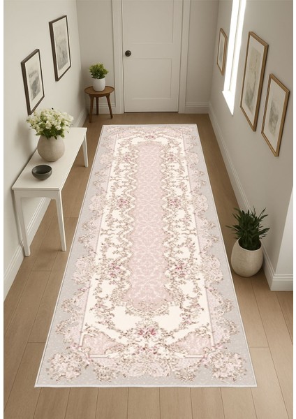 Pembe Dijital Baskı Salon Halısı Kaymaz Tabanlı Yıkanabilir Halı Yolluk fiyatları