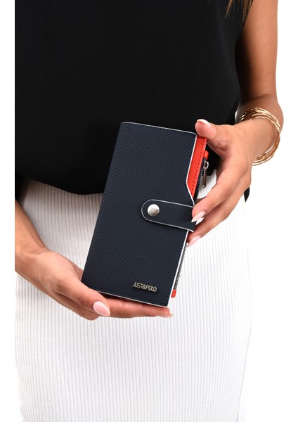 Orijinal Just Polo Bozuk Para Fermuarlı Dikey Çok Bölmeli Kadın Cüzdanı El Pörtföyü 19*10 cm indirimleri