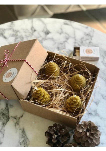 2 Adet Bal Kovanlı Bal Mum , 2 Adet Kozalak Bal Mum %100 Doğal El Yapımı Bal Kokulu Mum , Kibrit Hediyelidir fiyatları