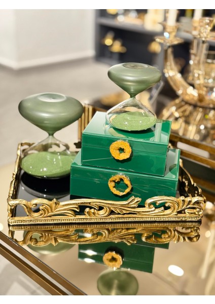 Yeşil & Şeffaf 2'li Kum Saati Seti fırsatları