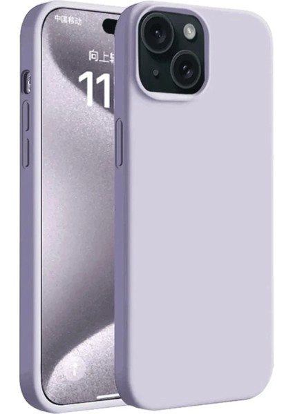Apple iPhone 15 Plus Uyumlu Silikon First Kapak Lila