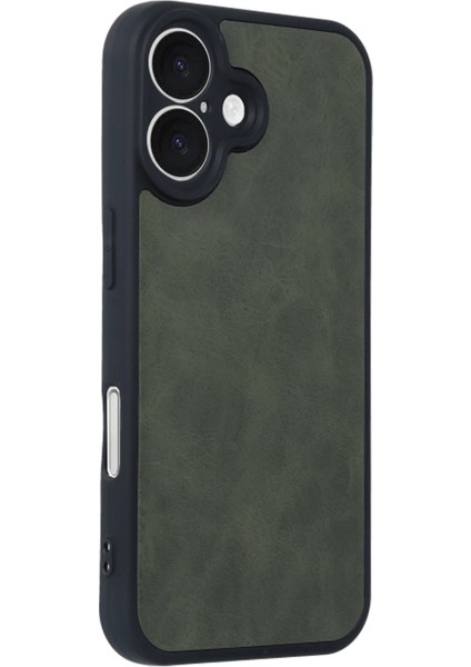 Apple iPhone 16 Uyumlu Premium Suni Deri Aras Kapak Koyu Yeşil fiyatları