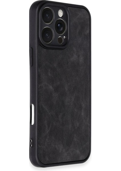Apple iPhone 16 Pro Uyumlu Premium Suni Deri Aras Kapak Siyah fiyatları