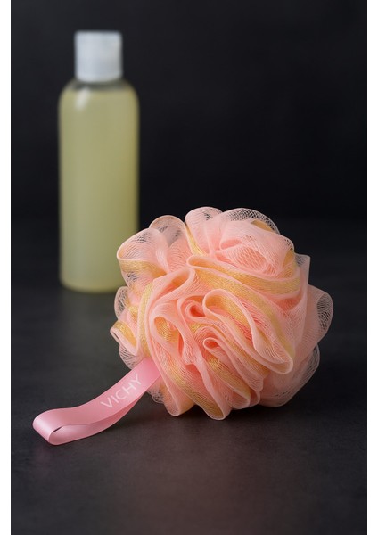 Vıchy Pembe Gold Simli Banyo Lifi – Yoğun Köpük Etkili Duş ve Vücut Temizleme Lifi VCH-6575