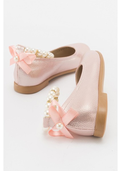 Kaydırmaz Incili Çocuk Ayakkabı 21-25 Pudra Vko fırsatları