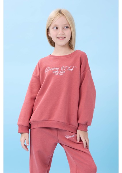 Kız Çocuk Dreamy Nakışlı Bisiklet Yaka Mevsimlik Alt Üst Takım Kiremit fırsatları