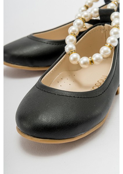 Kaydırmaz Incili Çocuk Ayakkabısı 21-25 Siyah modelleri