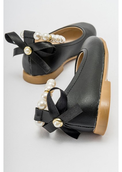 Kaydırmaz Incili Çocuk Ayakkabısı 21-25 Siyah fırsatları