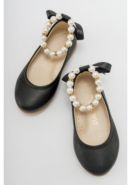 Kaydırmaz Incili Çocuk Ayakkabısı 21-25 Siyah indirimleri